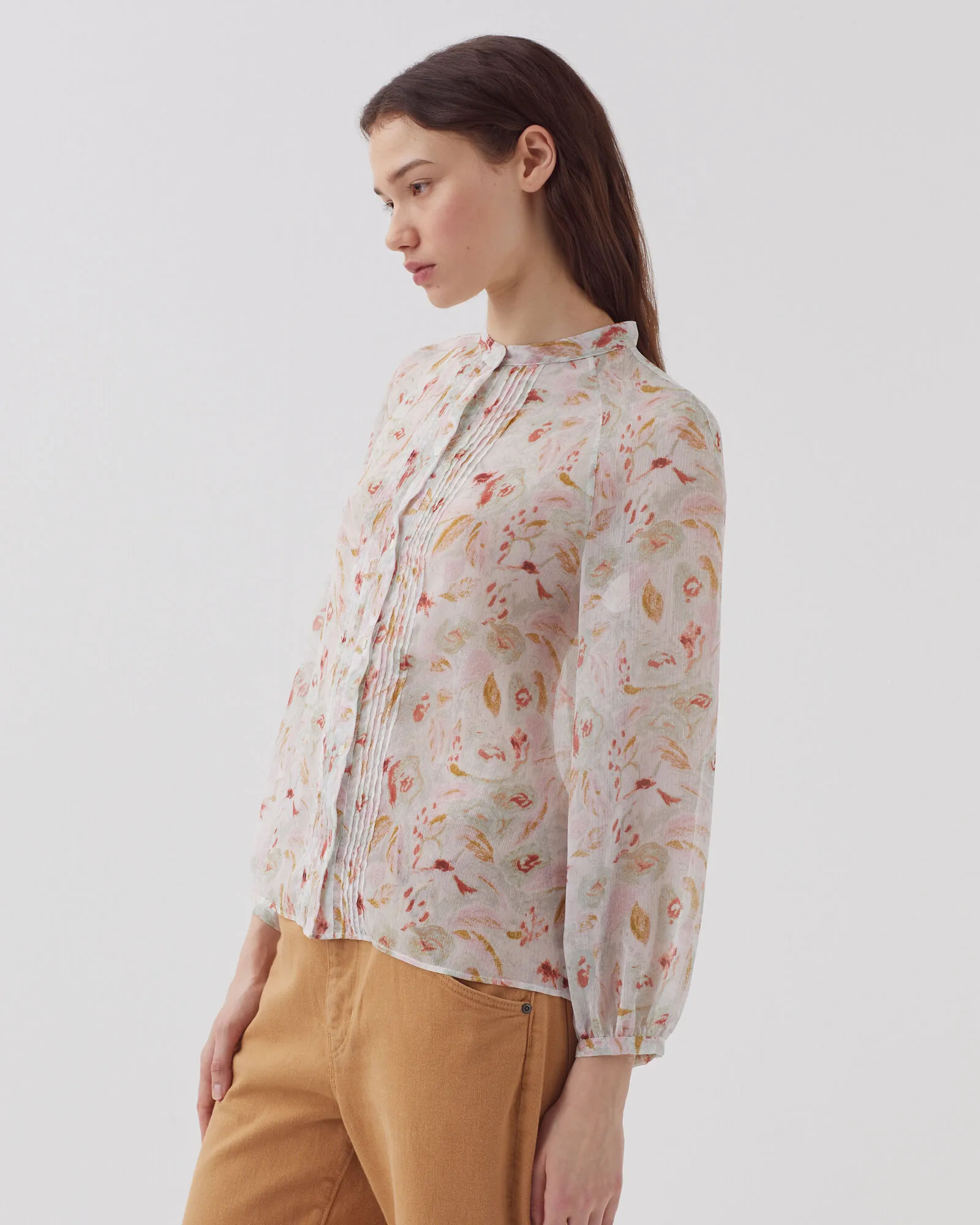 Blouse fluide à manches longues