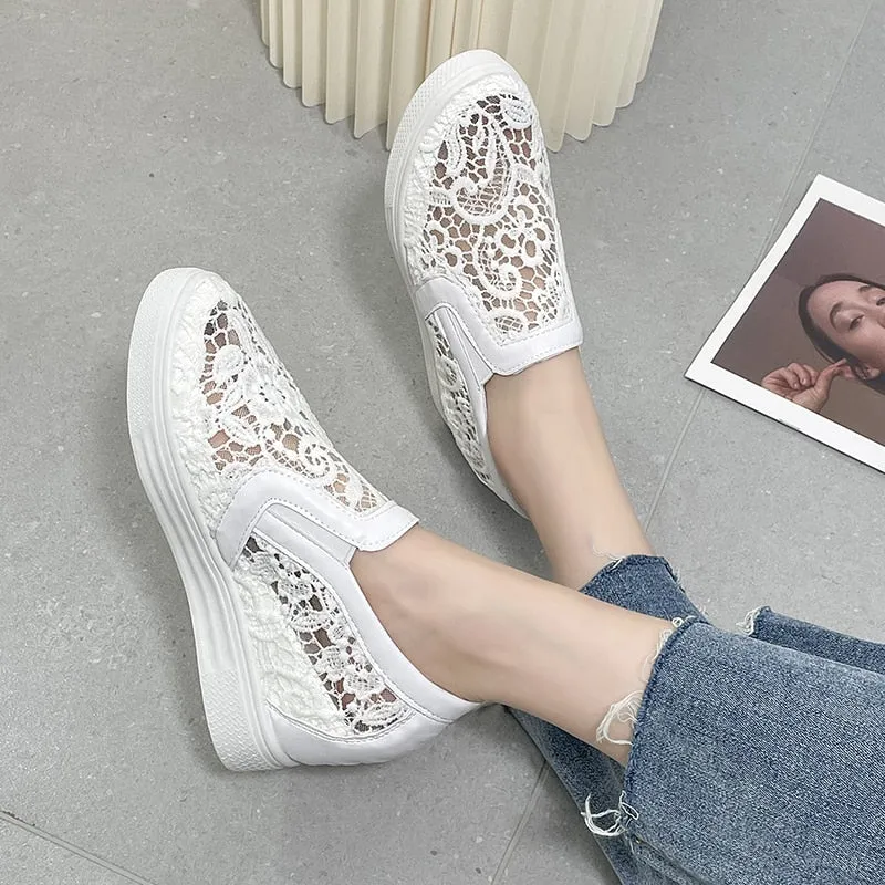 Chaussures en dentelle Blanca
