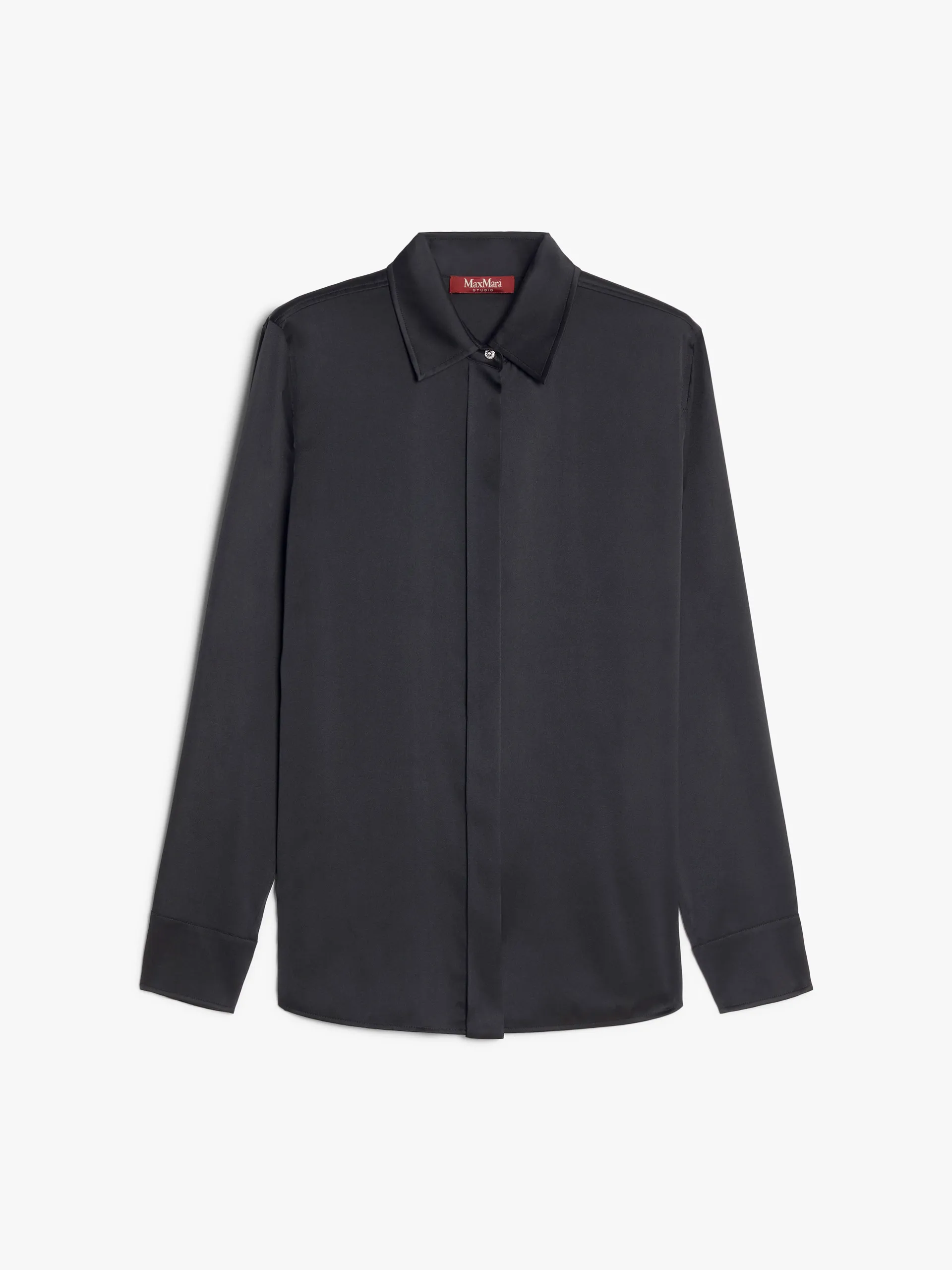 Chemise classique en satin de soie