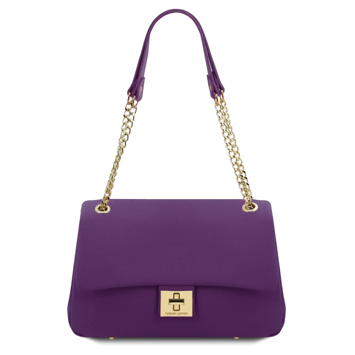 Elettra Sac Bandoulière en Cuir Souple Violet TL142353