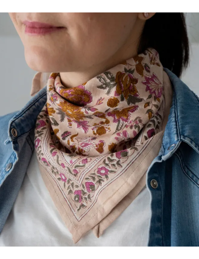 Foulard, bandana imprimé fleuri - Bohème-chic - Bindi Atelier