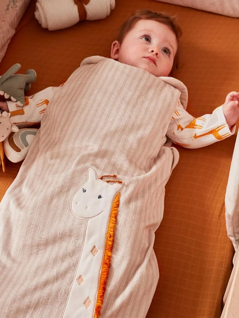 Gigoteuse 70 cm Tiga en Veloudoux, - Beige