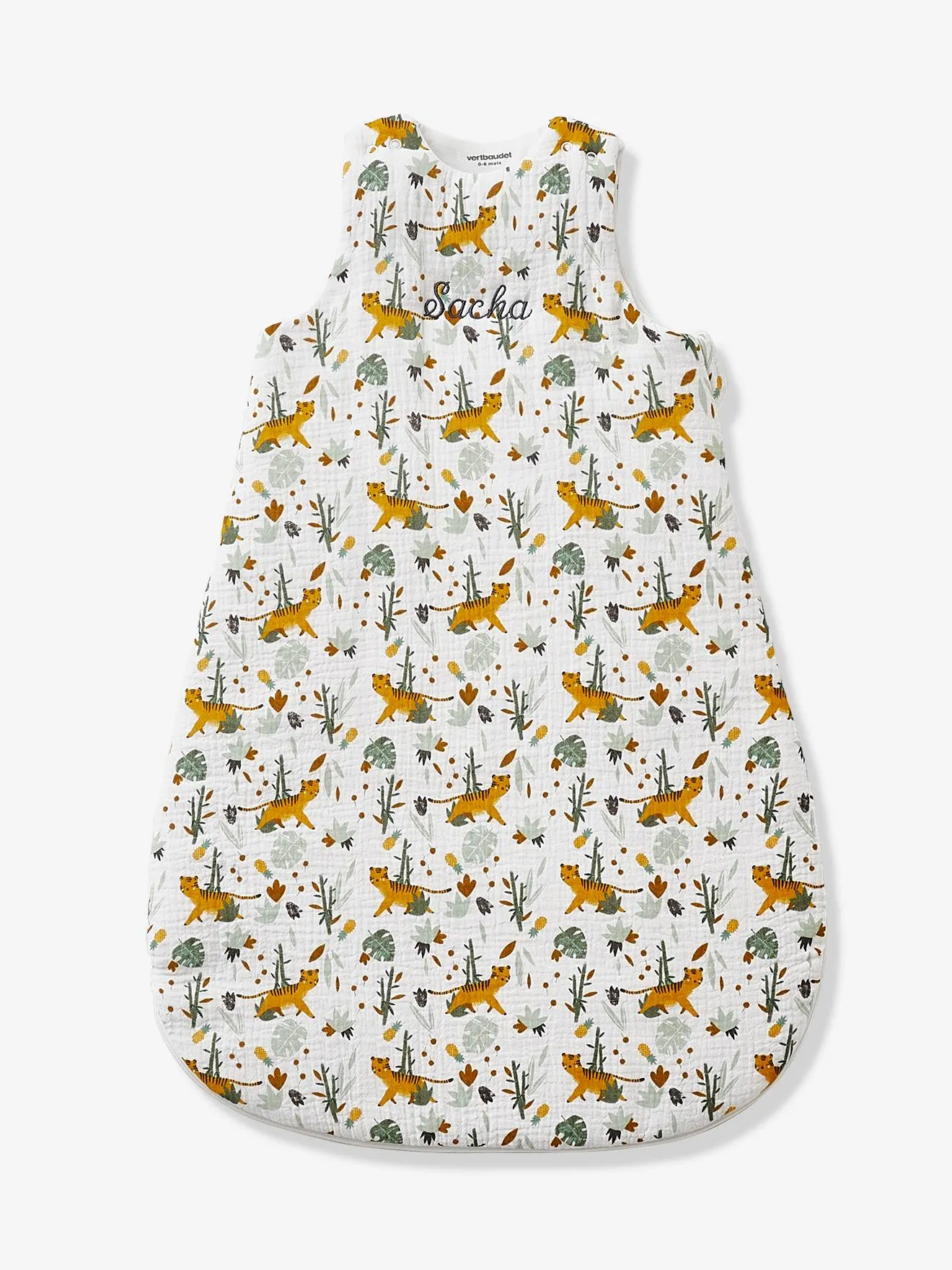 Gigoteuse personnalisable en gaze de coton HANOÏ écru / multicolore - Vertbaudet