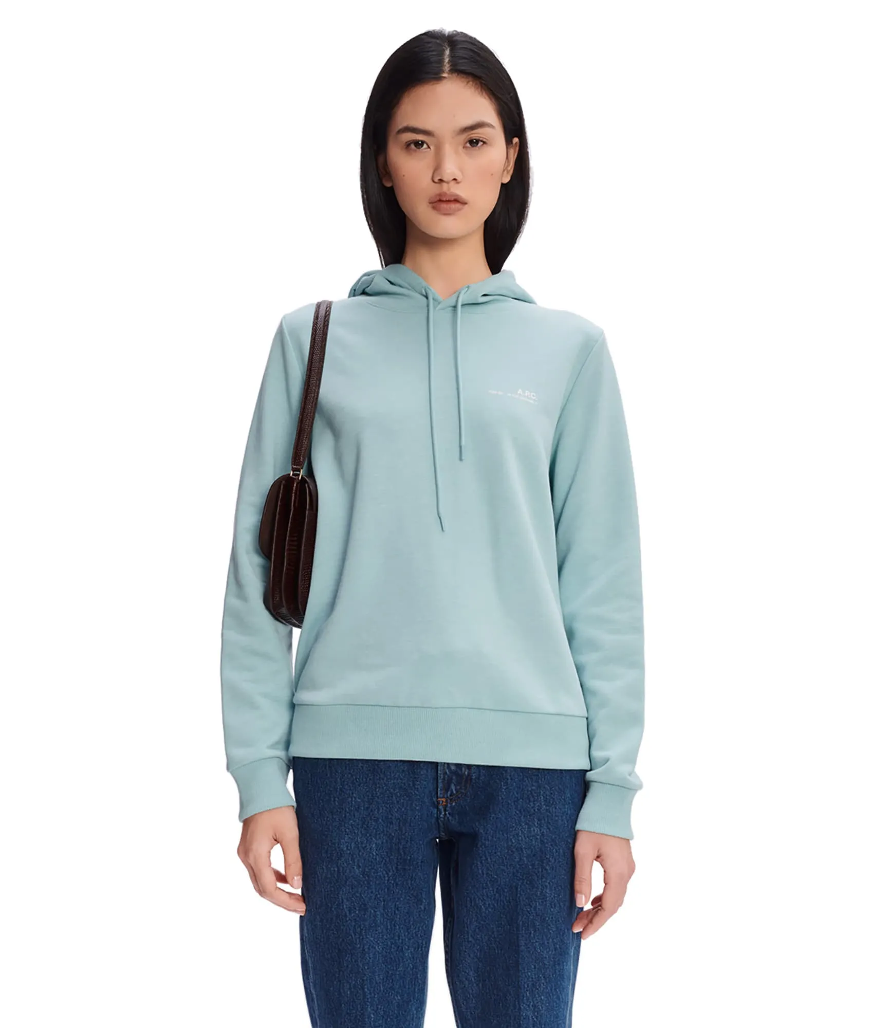 Hoodie Item F Turquoise chiné | A.P.C.
