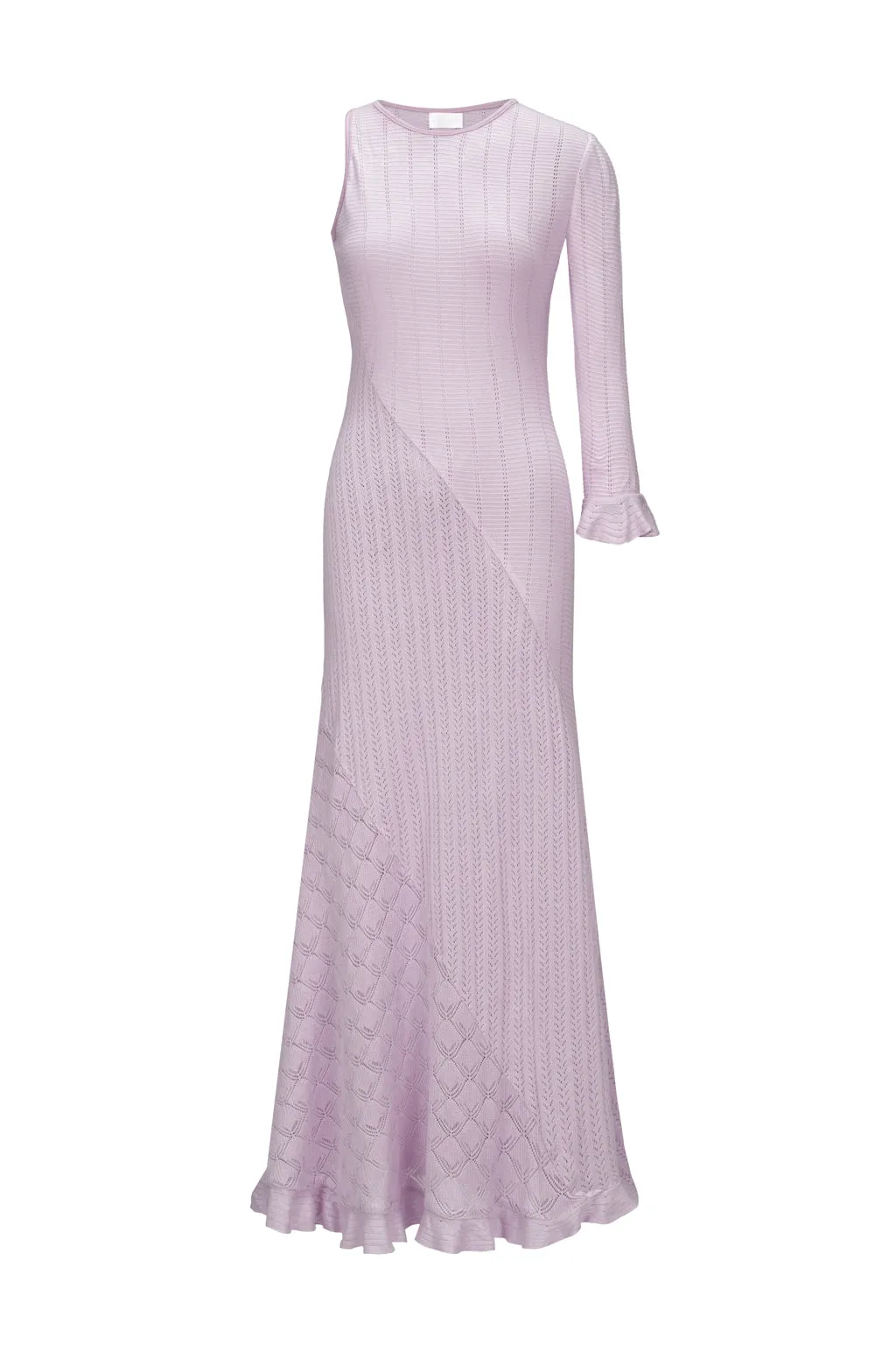Robe Maxi en Maille Dos-nu - Lilas