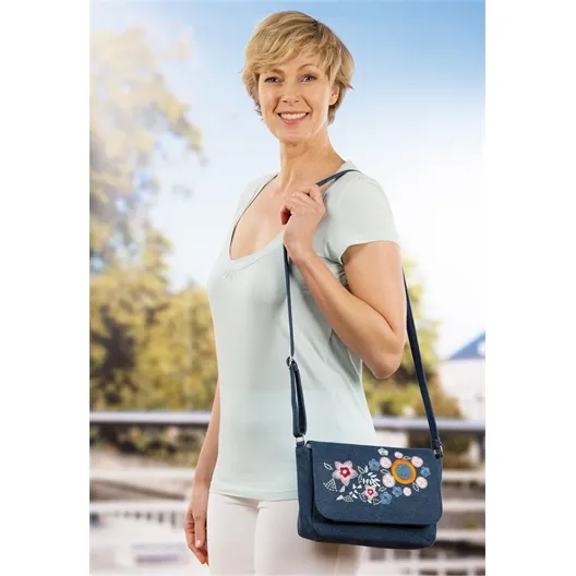 Sac en jean brodé