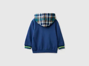 Sweat-shirt avec capuche tartan