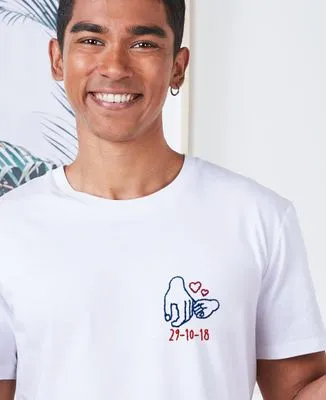 T-Shirt femme Date de naissance brodé personnalisée