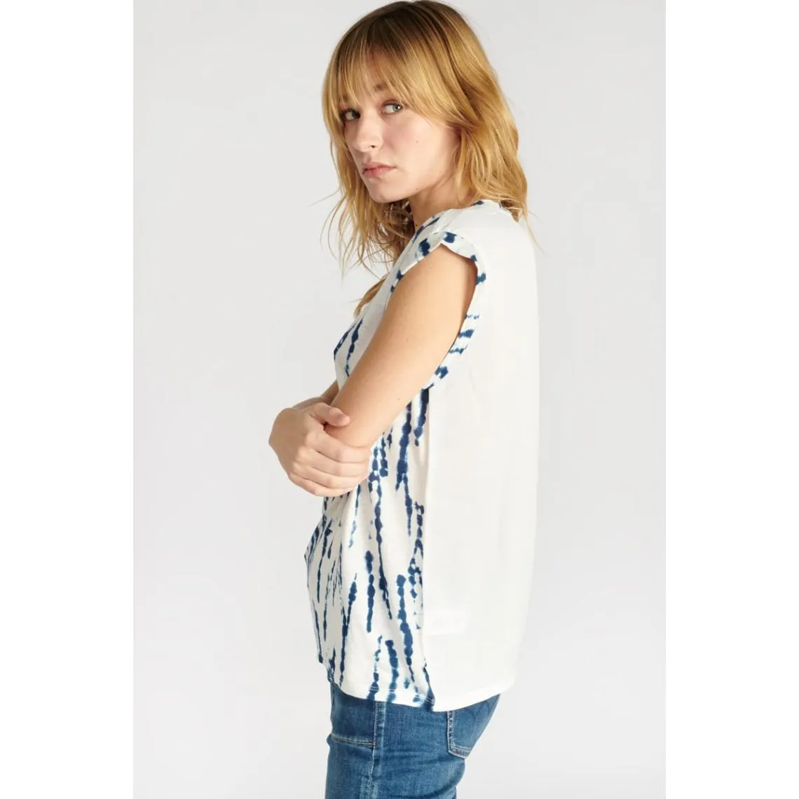 Tee-Shirt manche courte bleu MAR en viscose Alice | 3 Suisses
