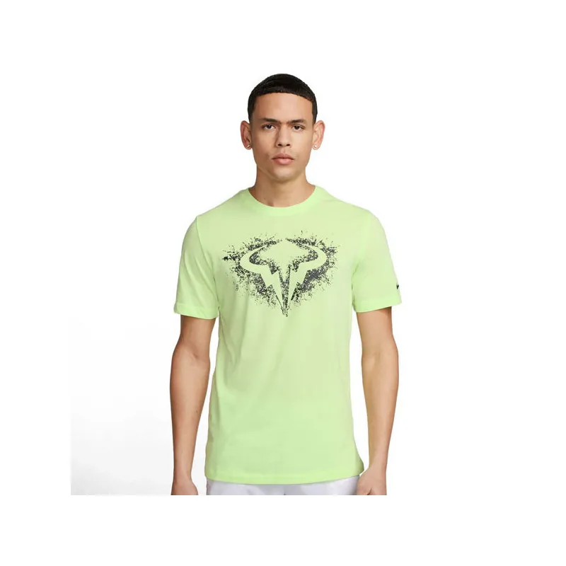 Tee-shirt Nike entrainement Rafael Nadal Training 2023 vert fluo